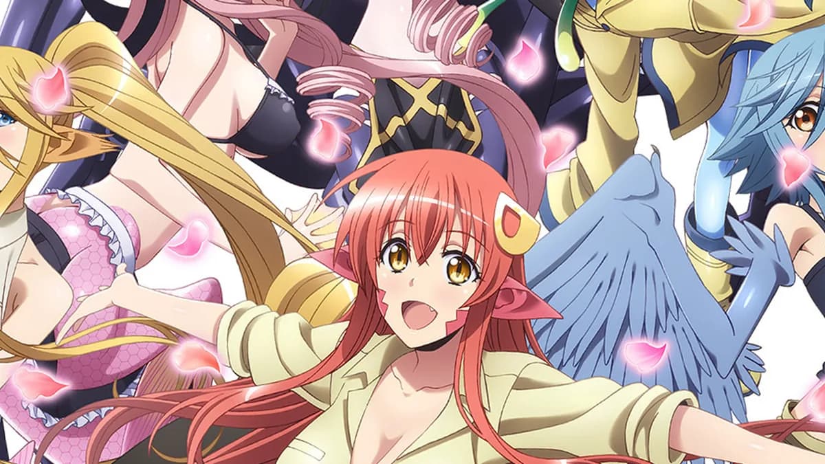 Colagem dos melhores animes ecchi: High School DxD, No Game No Life, Prison School, Monster Musume e To LOVE-Ru Darkness