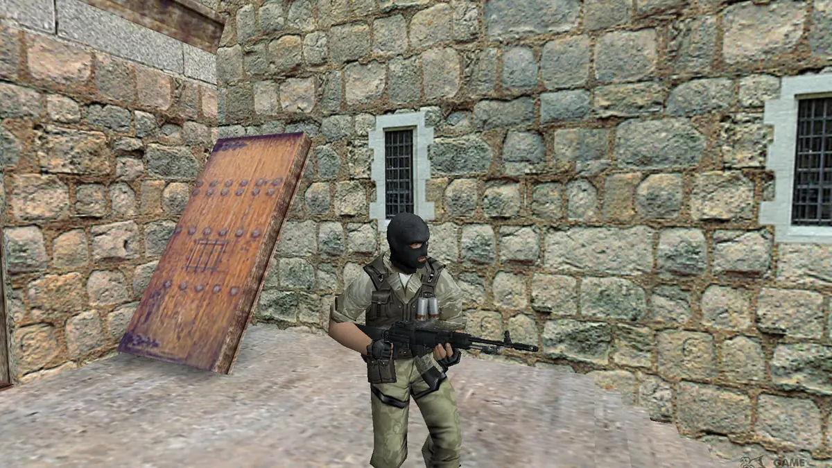 Arte oficial de Counter-Strike 1.6 mostrando terroristas e contraterroristas, o jogo que dominou as lan houses do Brasil