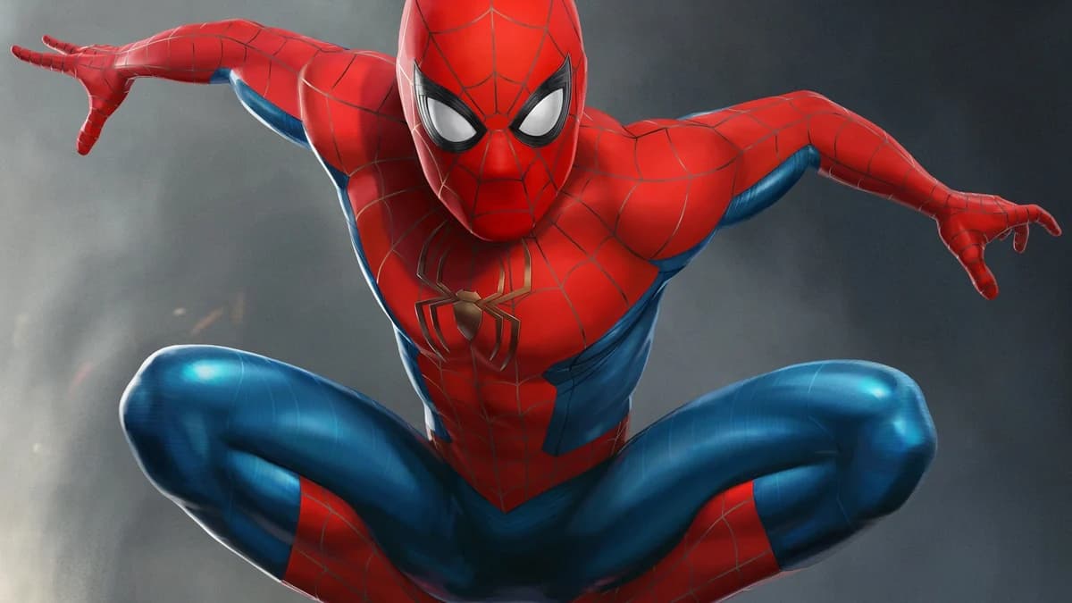 Arte promocional de Homem-Aranha: Um Novo Dia mostrando Spider-Man cercado por vilões