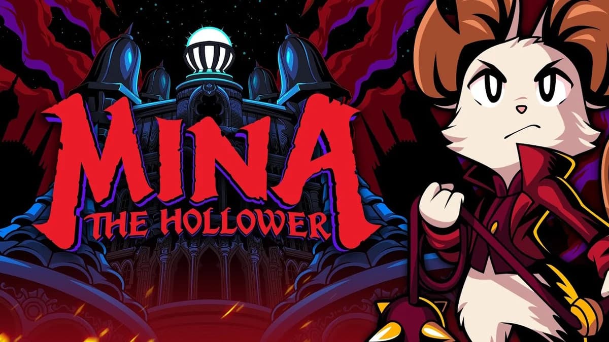 Mina the Hollower — arte oficial com a protagonista Mina, uma ratinha inventora, em Tenebrous Isle com atmosfera de horror gótico