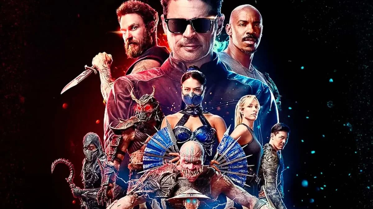 Pôster oficial de Mortal Kombat II com Karl Urban como Johnny Cage