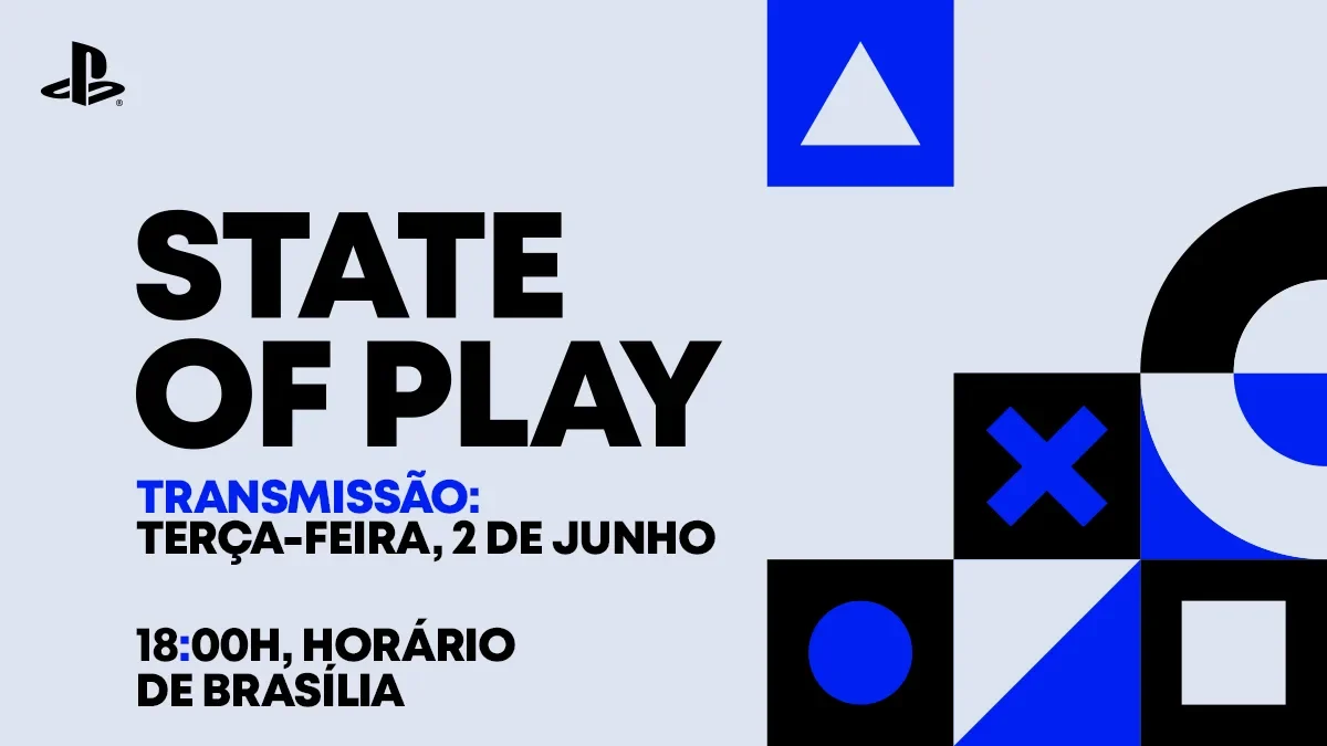 State of Play junho 2026 — imagem oficial do anúncio da PlayStation com logo do evento