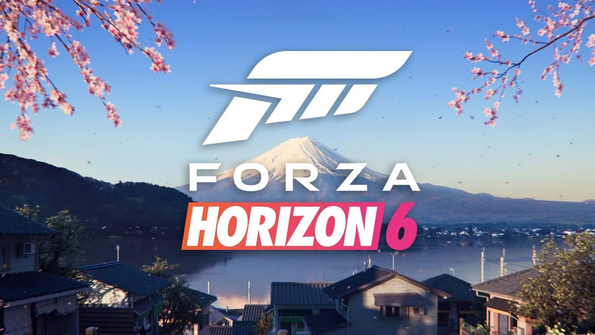 Forza Horizon 6 — paisagem montanhosa do Japão com estrada sinuosa ao entardecer, um dos melhores games de 2026