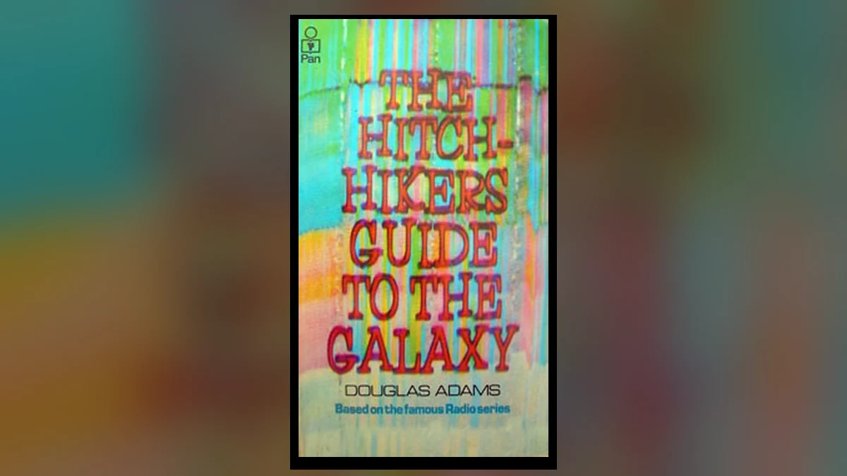Capa de O Guia do Mochileiro das Galáxias de Douglas Adams