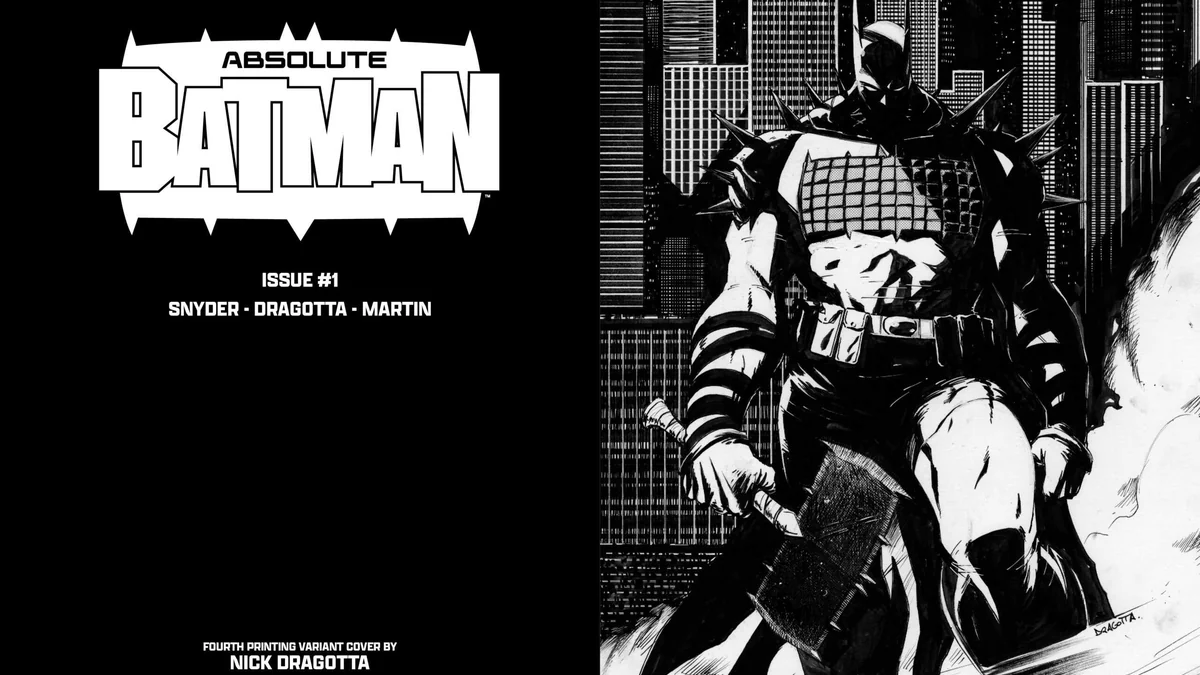 Capa oficial de Absolute Batman #1, por Nick Dragotta e Frank Martin — DC Comics 2024