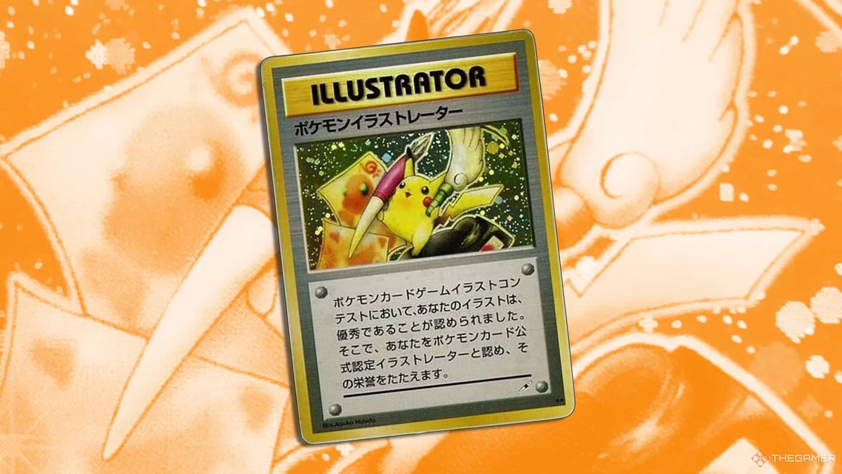 Carta Pikachu Illustrator avaliada PSA 9, com o símbolo de caneta no canto inferior direito que identifica as 39 cópias distribuídas em 1998