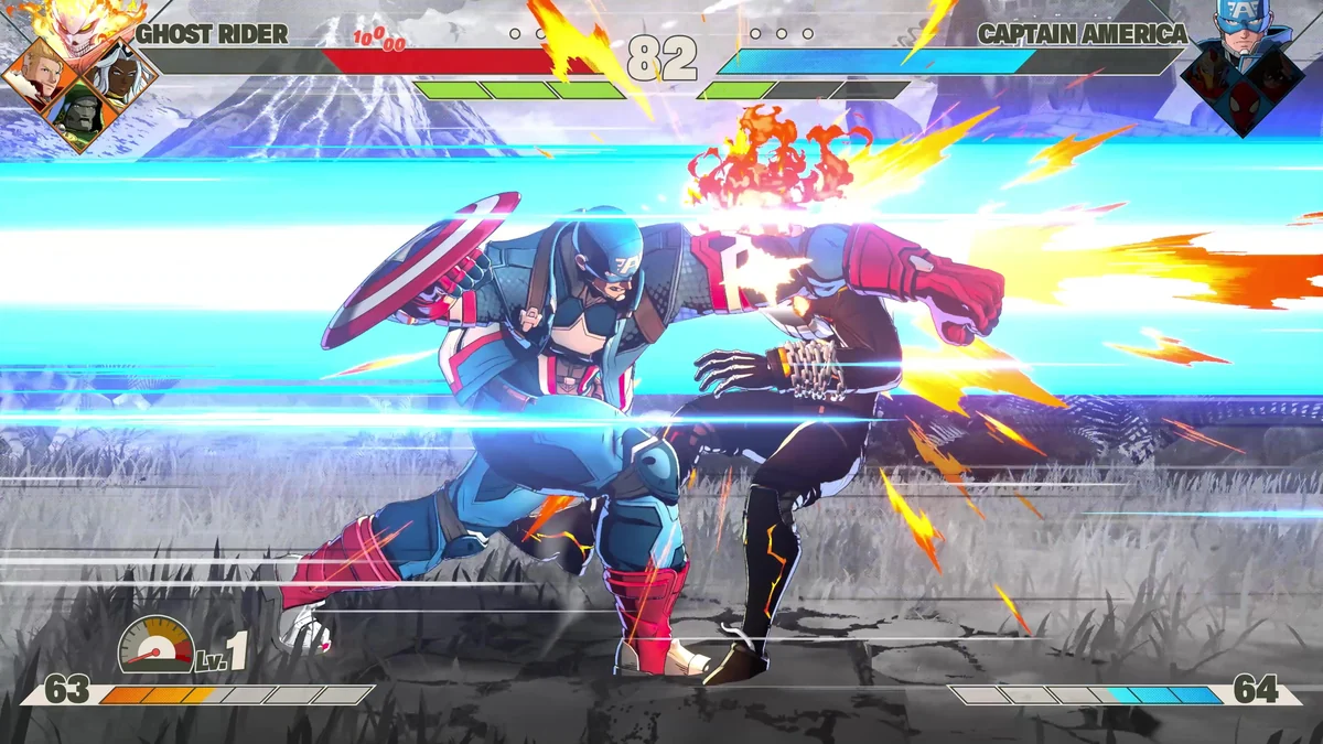 Roster de personagens de Marvel Tōkon: Fighting Souls incluindo Wolverine, Homem-Aranha e Doutor Destino