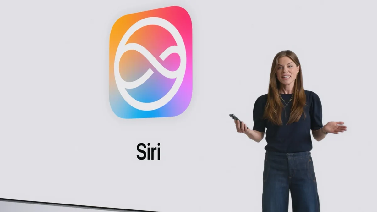 Interface da nova Siri AI no iPhone mostrando integração cross-app e Visual Intelligence